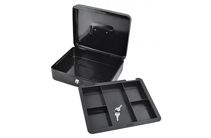 Duża metalowa skarbonka