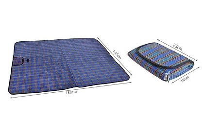 Wodoodporna mata piknikowa - niebieska