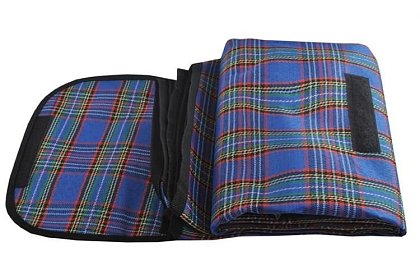 Wodoodporna mata piknikowa - niebieska