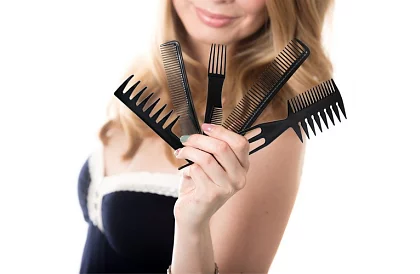 Profesjonalne grzebienie fryzjerskie - zestaw 10 sztuk