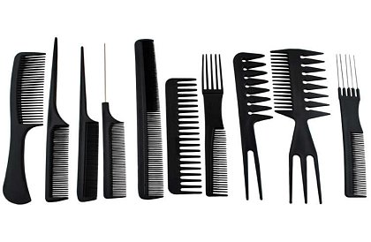 Profesjonalne grzebienie fryzjerskie - zestaw 10 sztuk
