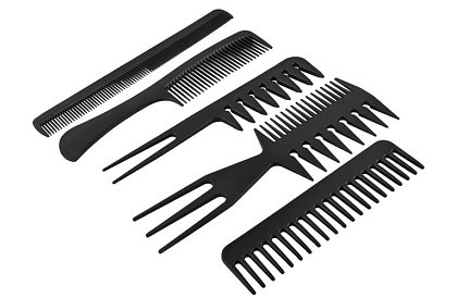 Profesjonalne grzebienie fryzjerskie - zestaw 10 sztuk