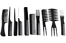 Profesjonalne grzebienie fryzjerskie - zestaw 10 sztuk