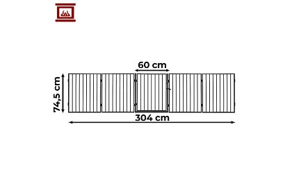 Bariera kominkowa przed kominkiem