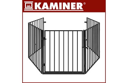 Bariera kominkowa przed kominkiem