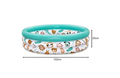 Kolorowy dmuchany basenik dla dzieci 102×25 cm – Bestway 51008