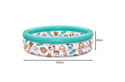Kolorowy dmuchany basenik dla dzieci 102×25 cm – Bestway 51008