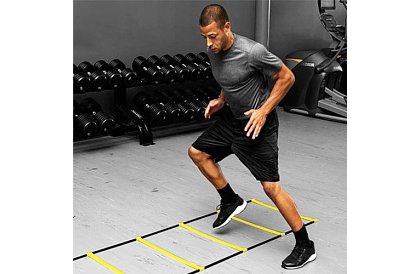 Drabinka koordynacyjna do ćwiczeń – regulowana, 12 szczebli, z torbą