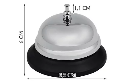 Dzwonek recepcyjny – srebrny