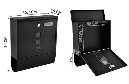 Skrzynka pocztowa – czarna