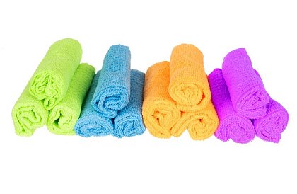 Ręczniki z mikrofibry - zestaw 12 sztuk.