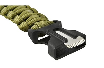 Bransoletka SURVIVAL 5w1 z akcesoriami - zielona
