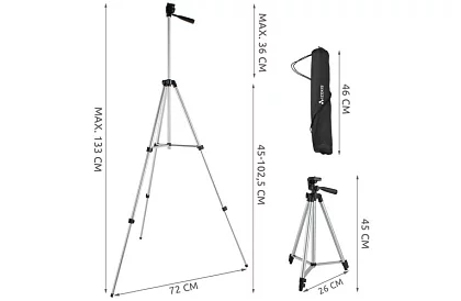 Statyw na telefon, aparat fotograficzny i urządzenia cyfrowe – stabilny i przenośny - zestaw