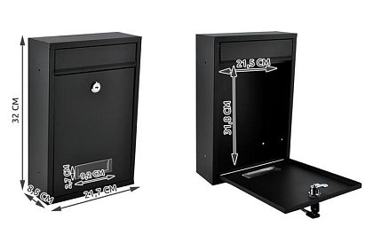 Skrzynka pocztowa czarna