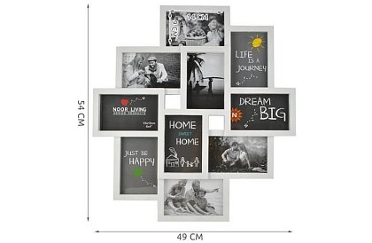 Ramka na 10 zdjęć – biała