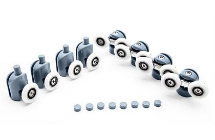 Kółka do drzwi przesuwnych kabin prysznicowych – 8 szt. KK9646