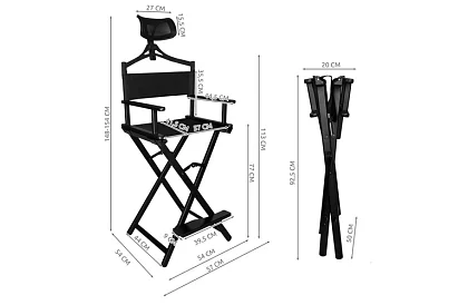 Aluminiowe krzesło kosmetyczne z podparciem na głowę