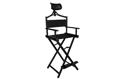 Aluminiowe krzesło kosmetyczne z podparciem na głowę