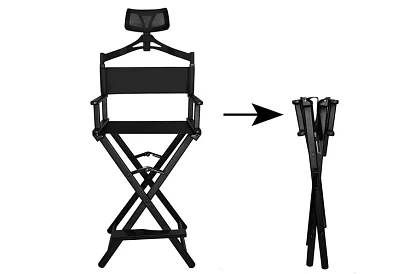 Aluminiowe krzesło kosmetyczne z podparciem na głowę