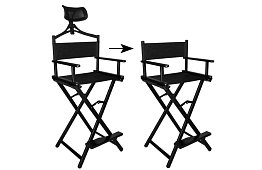 Aluminiowe krzesło kosmetyczne z podparciem na głowę