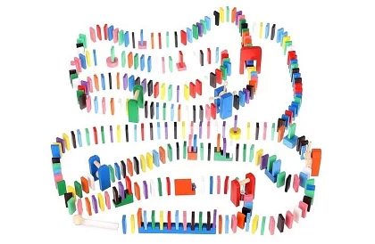 Drewniane domino Culodrome – 1131 elementów