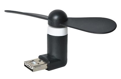 Mini wentylator Micro USB – czarny