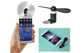Mini wentylator Micro USB – czarny