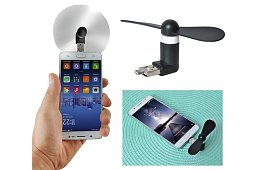 Mini wentylator Micro USB – czarny