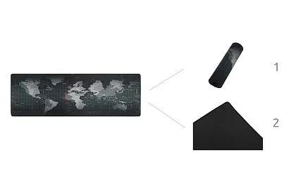 Podkładka pod mysz i klawiaturę XXL - Szara