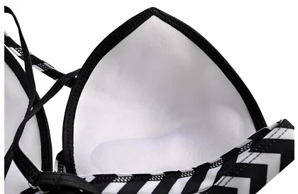 Kostium kąpielowy w kwiatowy wzór z wysokim stanem – rozmiar S