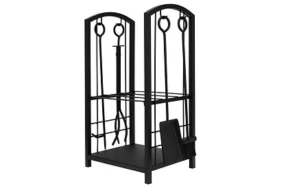 Stojak na drewno do kominka z akcesoriami PK011