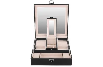 Skrzynka na biżuterię na klucz BEAUTYLUSHH – Czarna