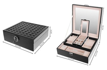 Skrzynka na biżuterię na klucz BEAUTYLUSHH – Czarna