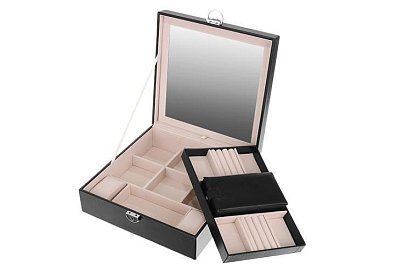 Skrzynka na biżuterię na klucz BEAUTYLUSHH – Czarna