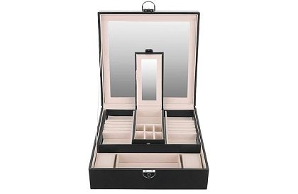 Skrzynka na biżuterię na klucz BEAUTYLUSHH – Czarna