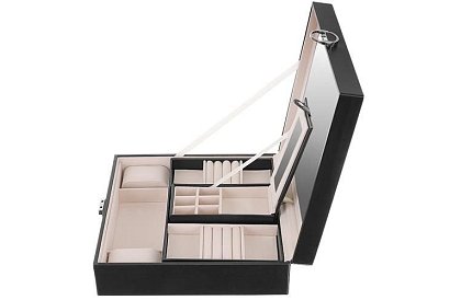 Skrzynka na biżuterię na klucz BEAUTYLUSHH – Czarna