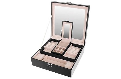 Skrzynka na biżuterię na klucz BEAUTYLUSHH – Czarna