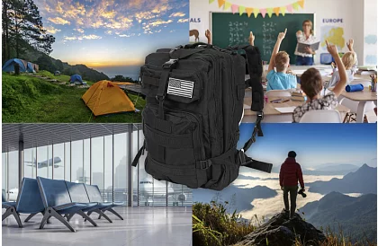 Taktyczny plecak wojskowy XL TRIZAND czarny – 35 l