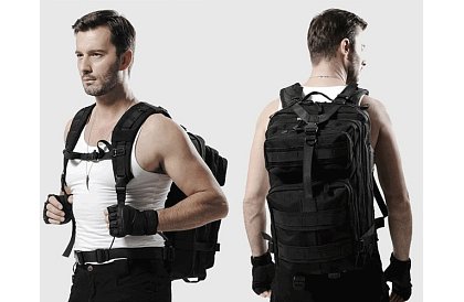 Taktyczny plecak wojskowy XL TRIZAND czarny – 35 l