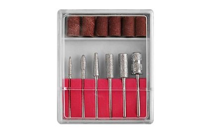 Profesjonalny zestaw końcówek i nożyków do manicure i pedicure