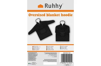 Oversize ciepła bluza – czarna