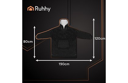 Oversize ciepła bluza – czarna