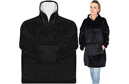 Oversize ciepła bluza – czarna