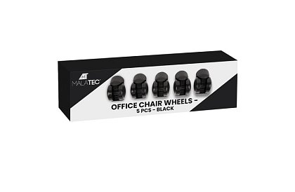 Koła zapasowe do krzeseł biurowych – 5 szt.
