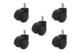 Koła zapasowe do krzeseł biurowych – 5 szt.