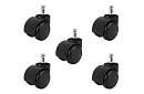 Koła zapasowe do krzeseł biurowych – 5 szt.