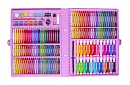 Zestaw malarski w walizce – 168 elementów, różowy