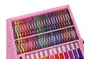 Zestaw malarski w walizce – 168 elementów, różowy