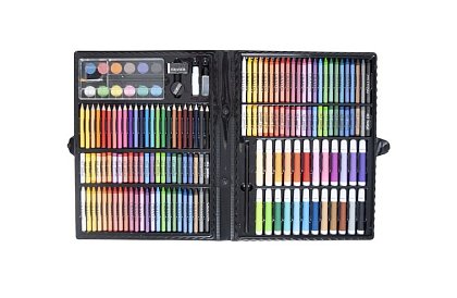 Zestaw malarski w walizce – 168 elementów, czarny
