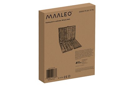 Zestaw malarski w walizce – 168 elementów, czarny